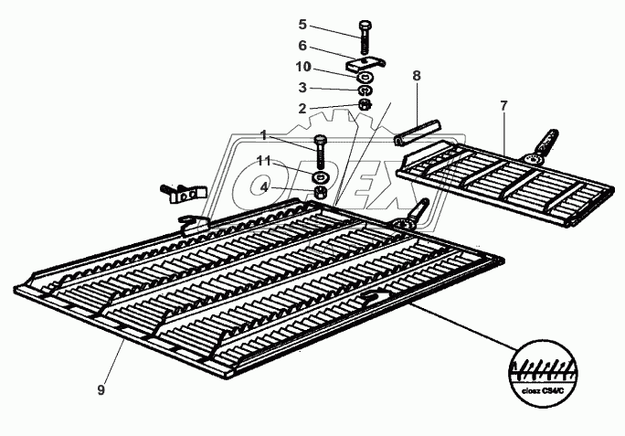 Upper Sieve, Adjustable