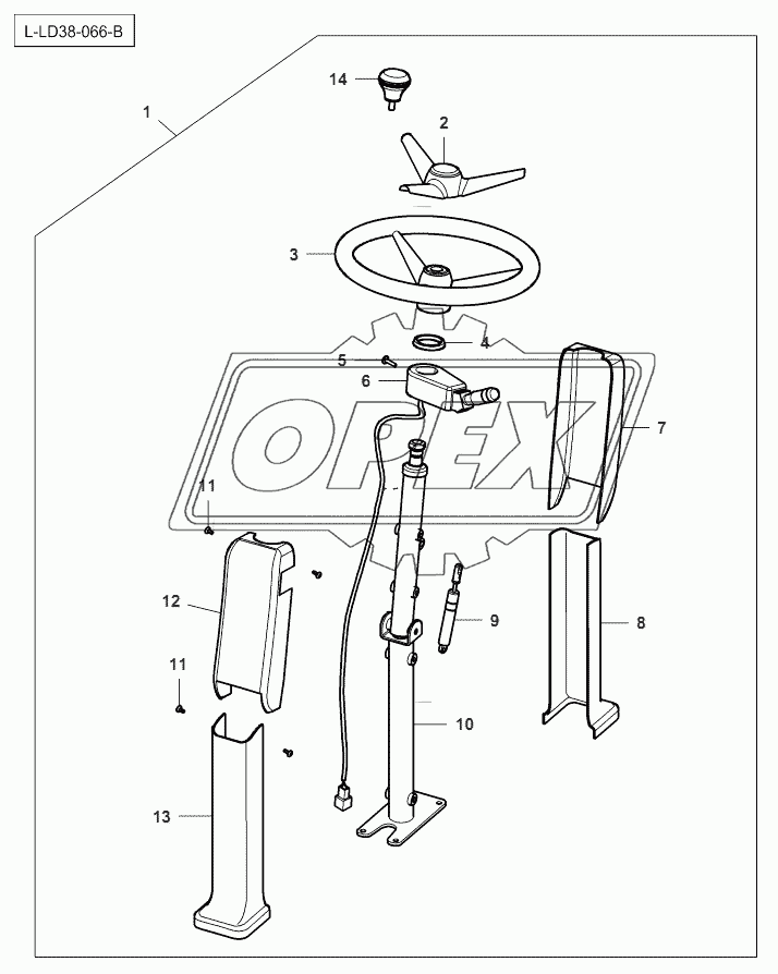 Cab-STEERING COLUMN-From No 551510049 1