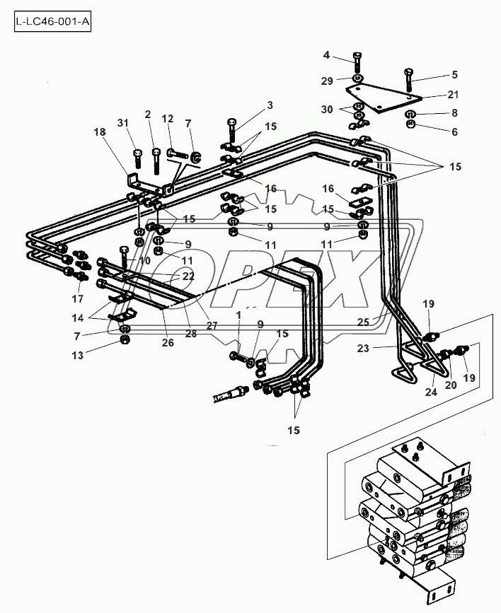 Reel Circuit Hydraulic	-Up To 551510030