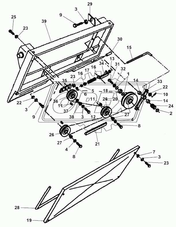 Chaff Spreader-Transmission