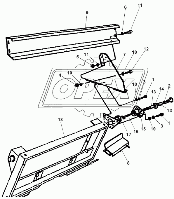 Chaff Spreader-Bracket-Right Side