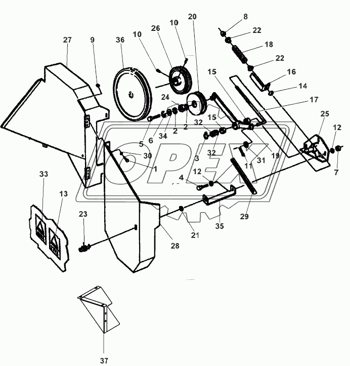 Chaff Spreader-Guard