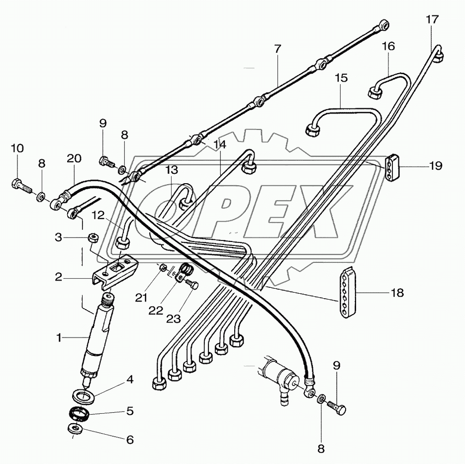 Engine, Fuel Pipe 8300