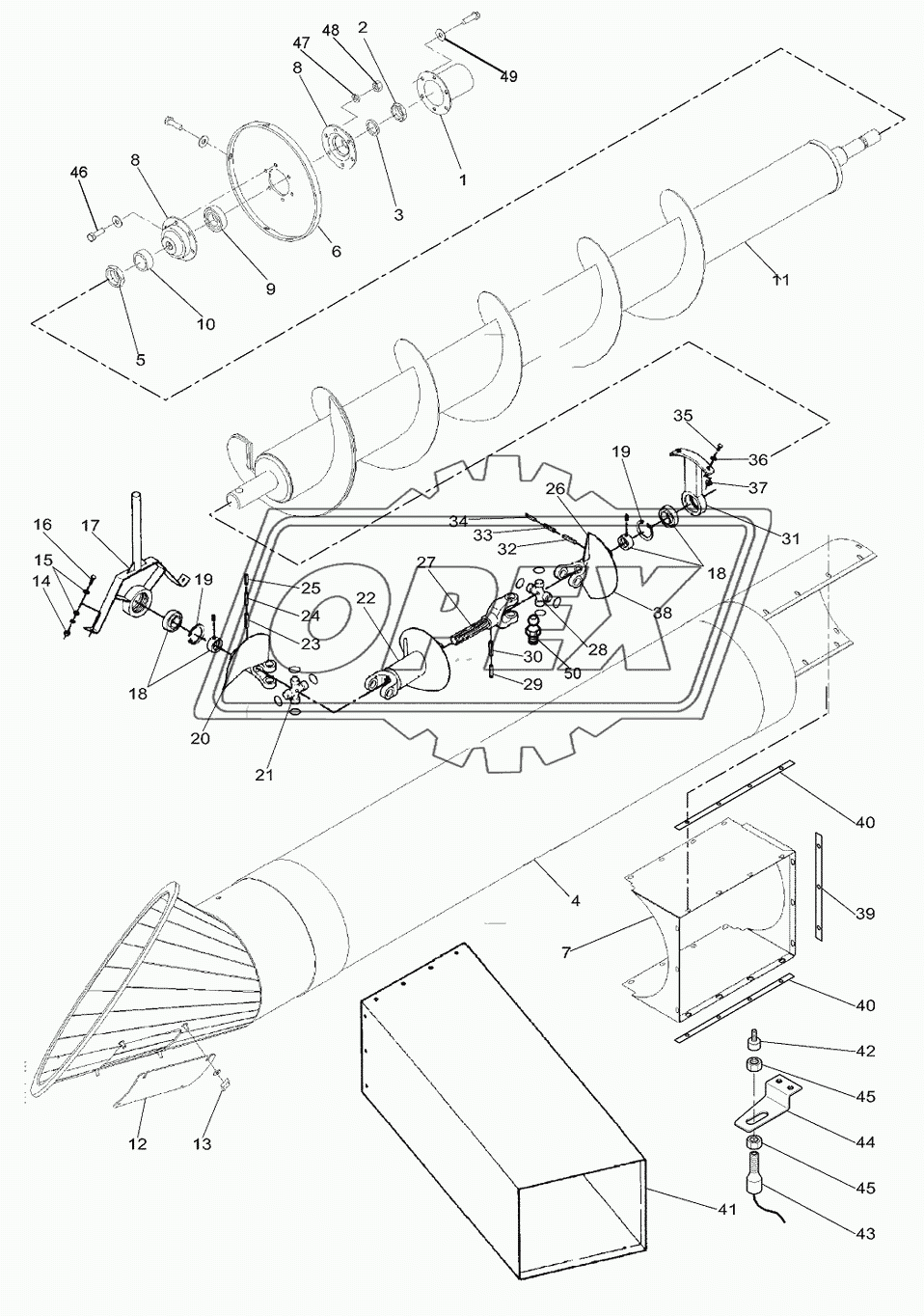 Unloading Auger -Swivel Part