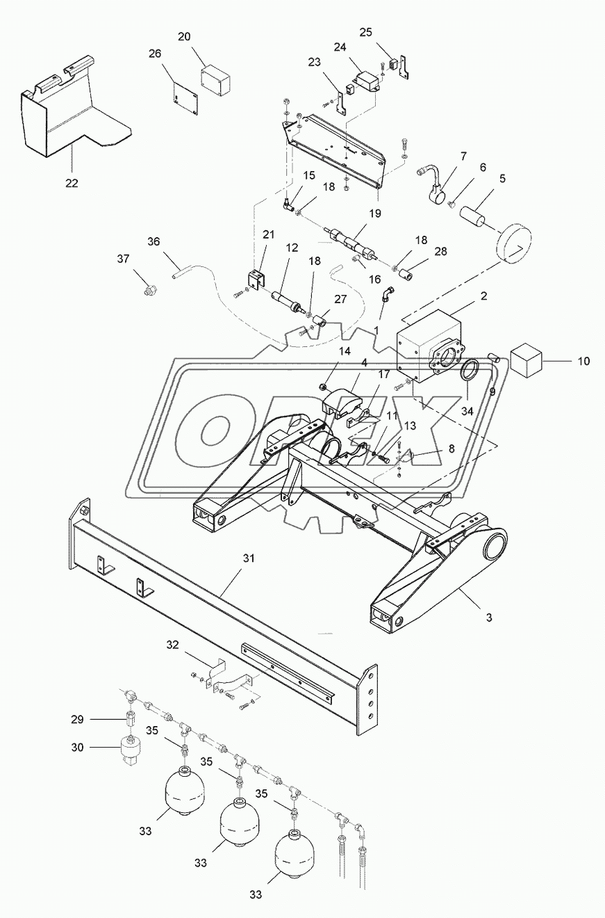 Front Axle And Gearbox - Auto Level