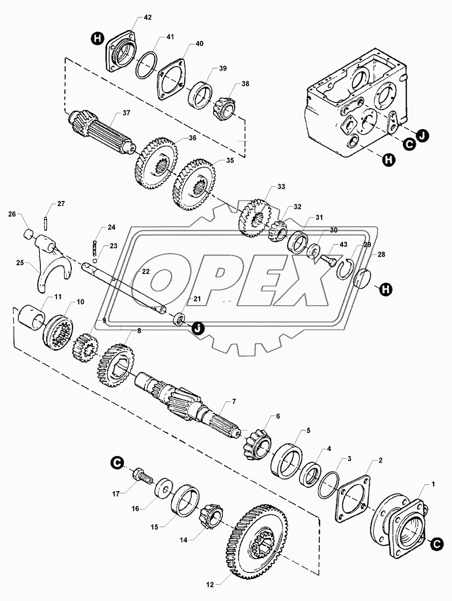 Intermediate Shaft & First Motion Shaft Gearbox D46140058