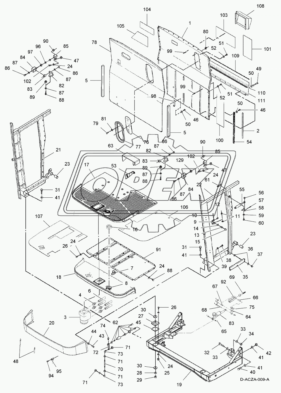 Back Plate, Platform And Bottom Mat