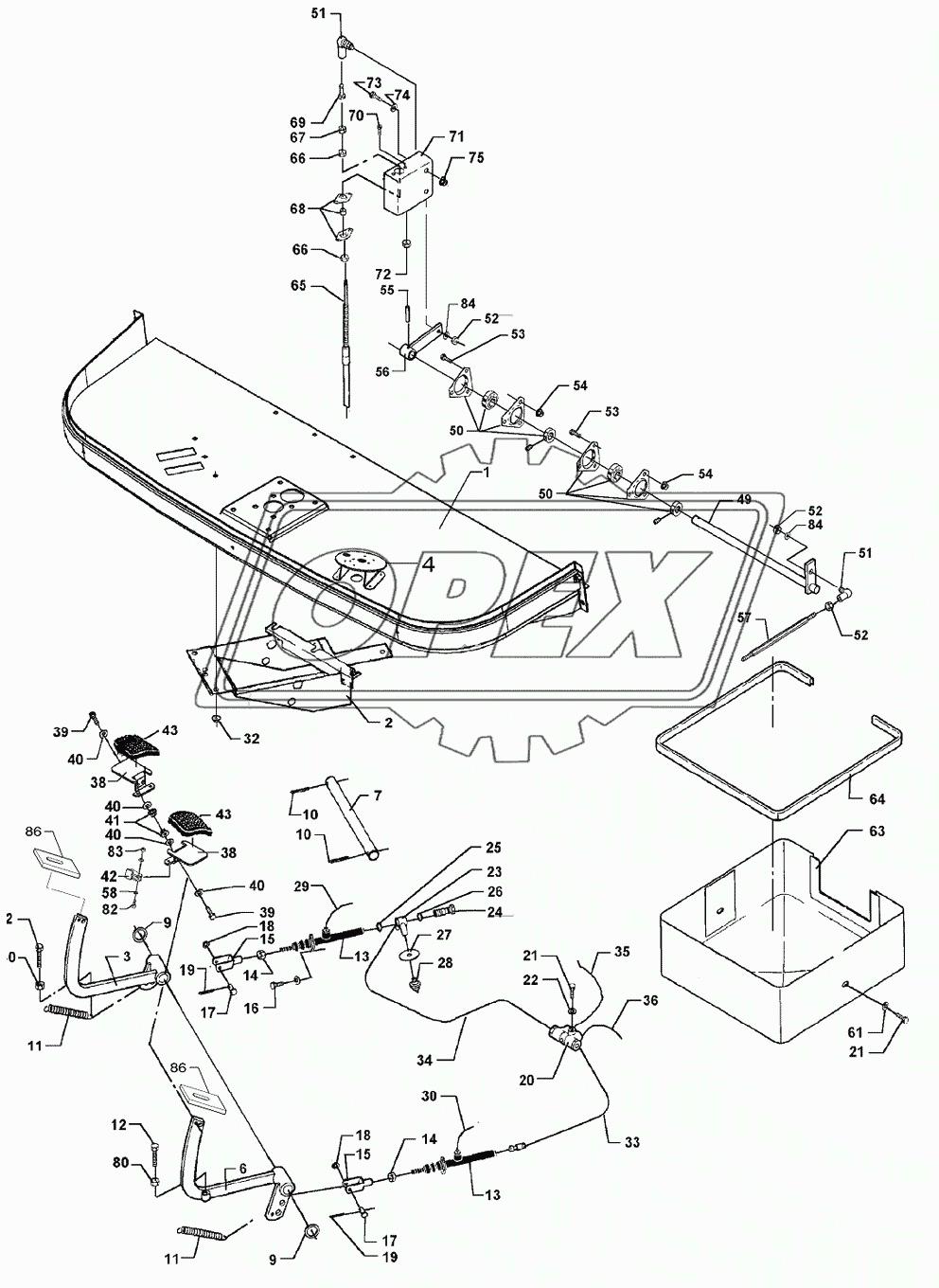 Brake Pedals And Gearshift