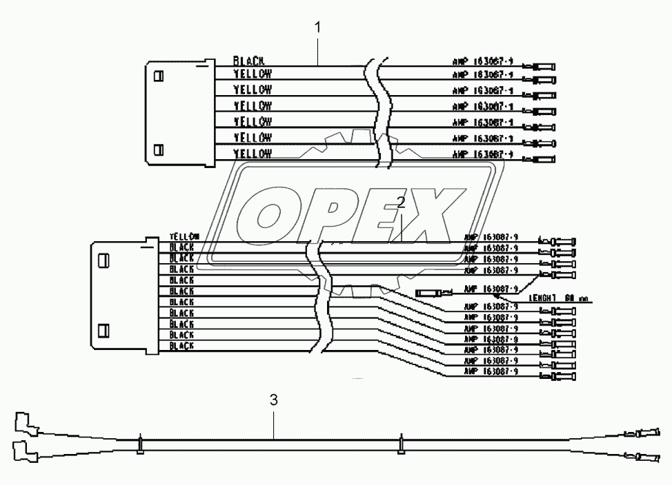 Electrical Wiring Cab Harness Multi-Fonction Lever