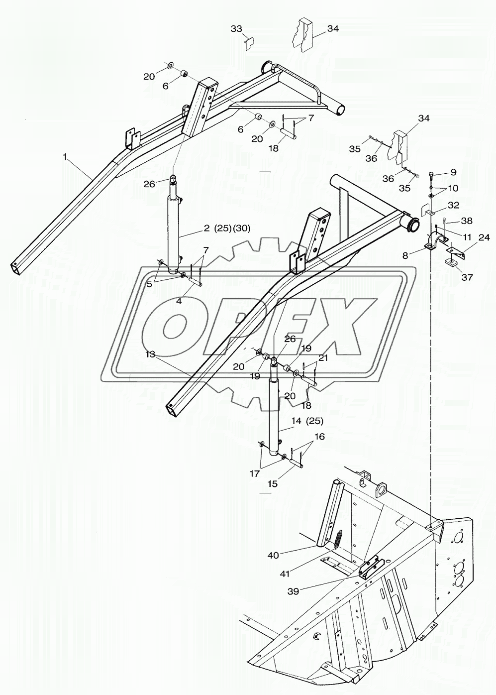 Reel Suspension And Hydraulic Cylinders