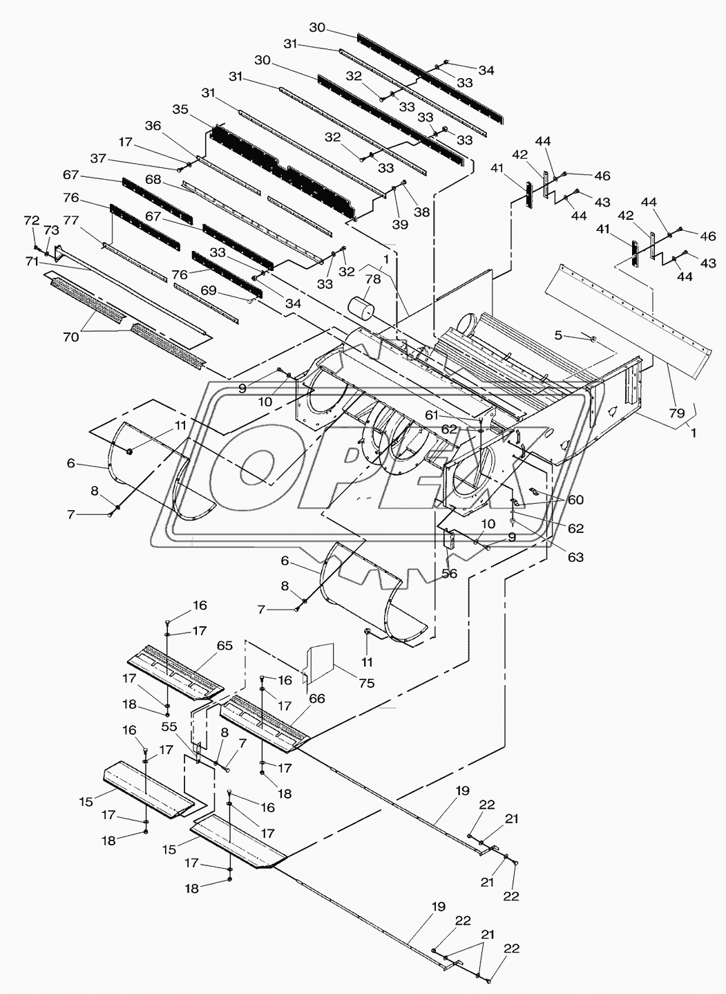 Fan Housing, Mantle And Rotary Air Intake