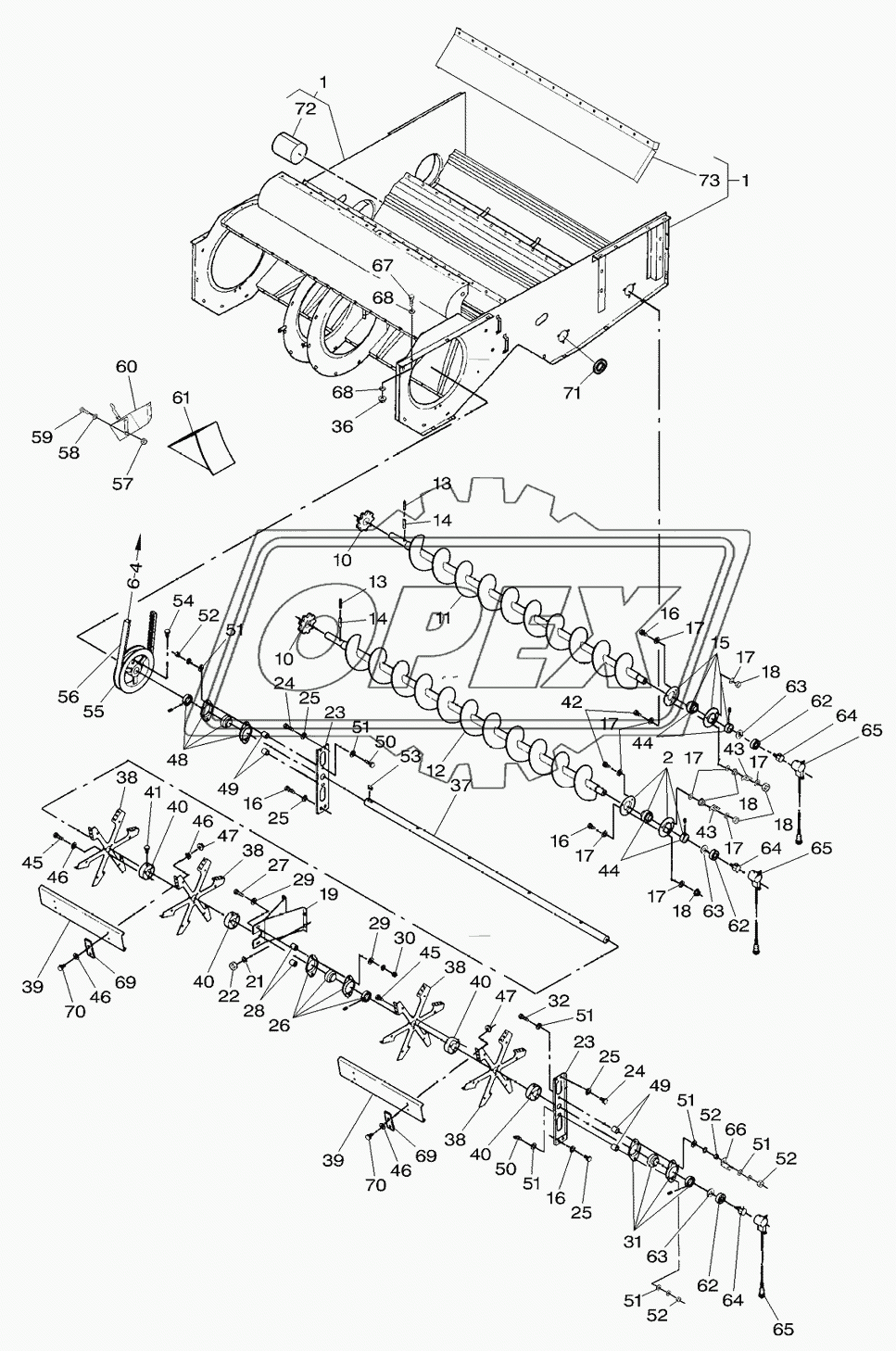 Main Fan Blade And Bottom Auger