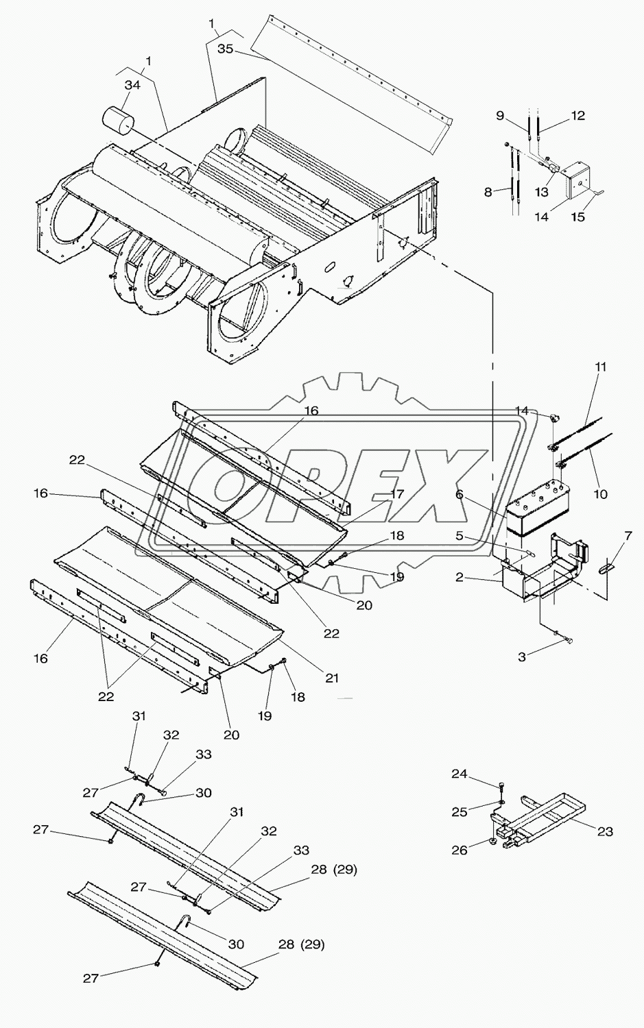 Fan Housing - Doors And Batteries