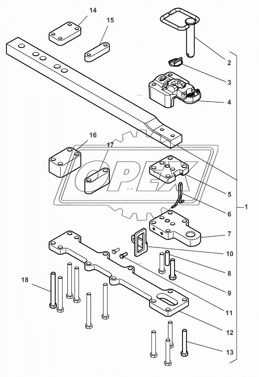 Swinging Drawbar - SAE STANDARD - HEAVY DUTY