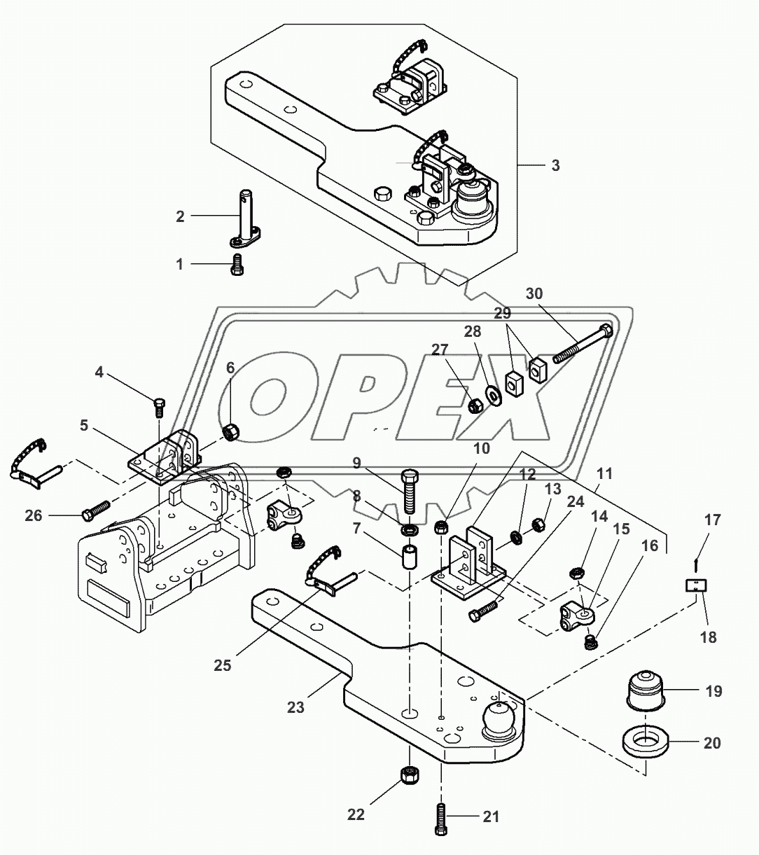 Swinging Drawbar - Ball And Sscket Hitch 1