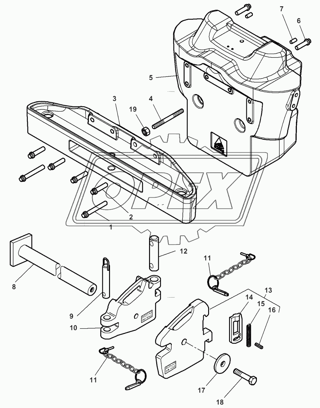 Weight Frame And Tow Pin 1