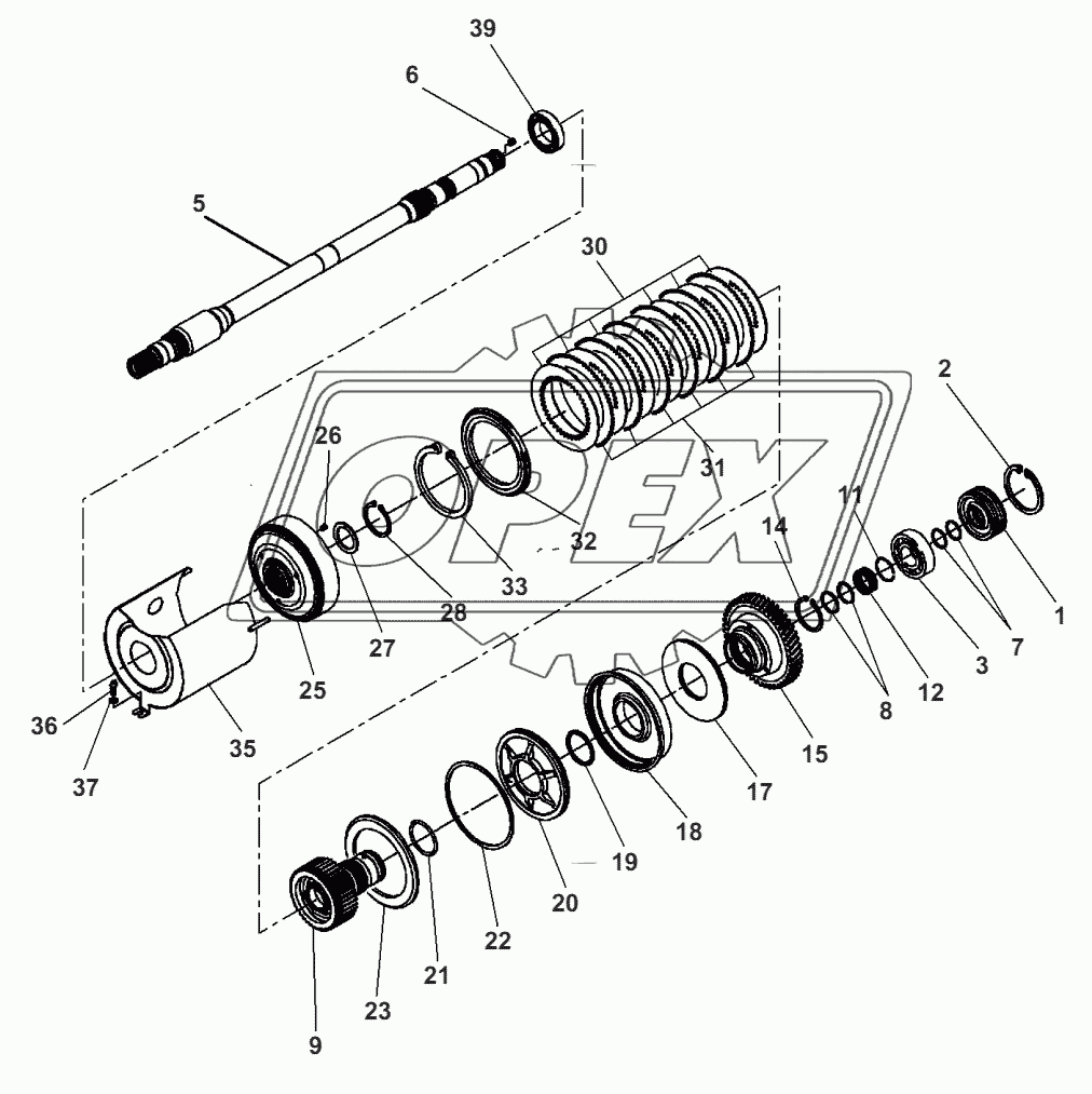 Front Axle 4 Wheel Drive - Clutch 1