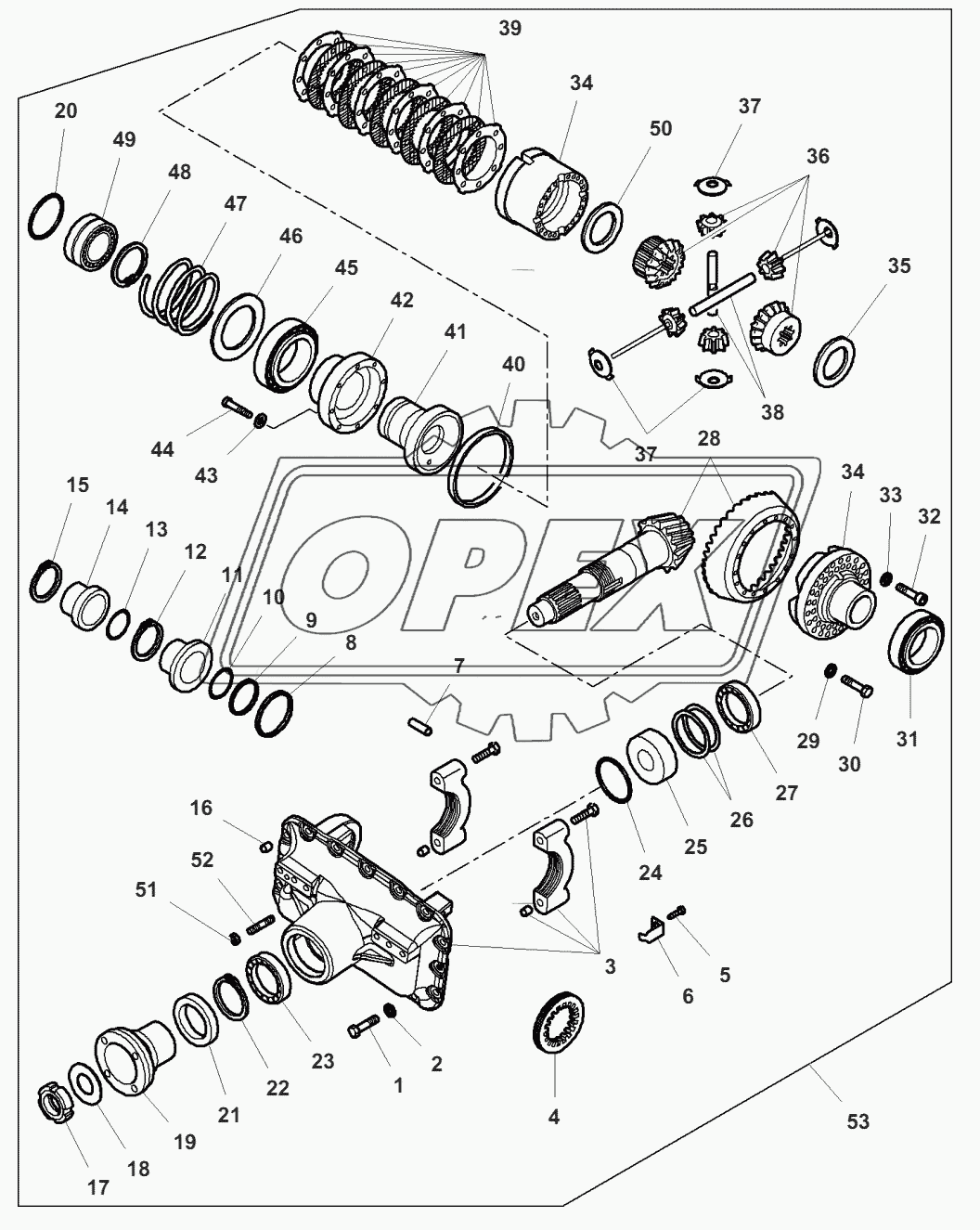Front Axle 4- Wheel Drive - Differential - With Front Axle Fixed - With Front Axle Suspended