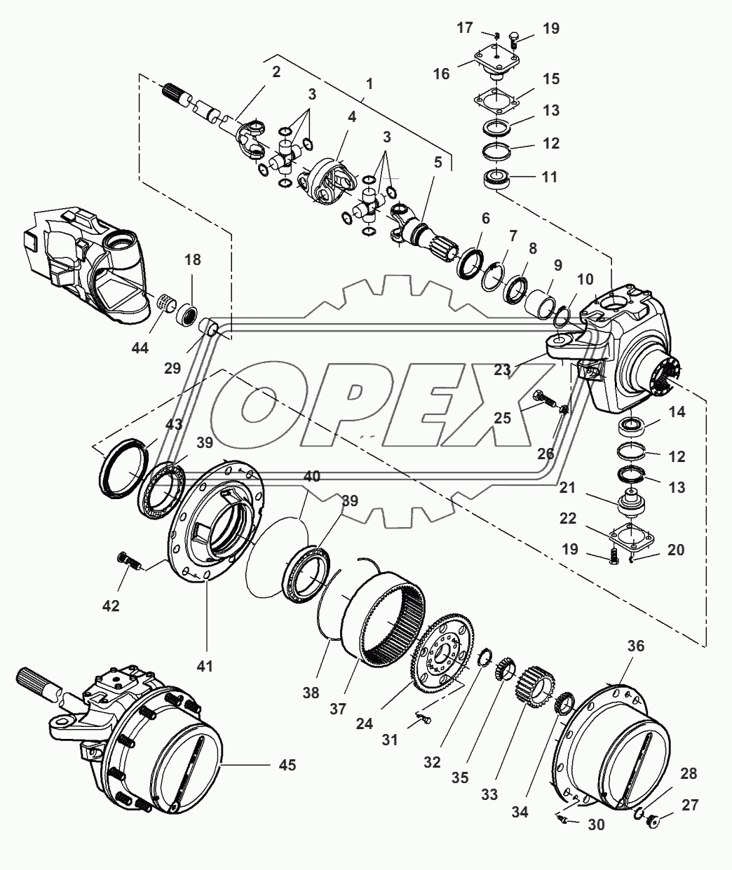 Front Axle 4- Wheel Drive - Final Drive - With Front Axle Fixed - With Front Axle Suspended