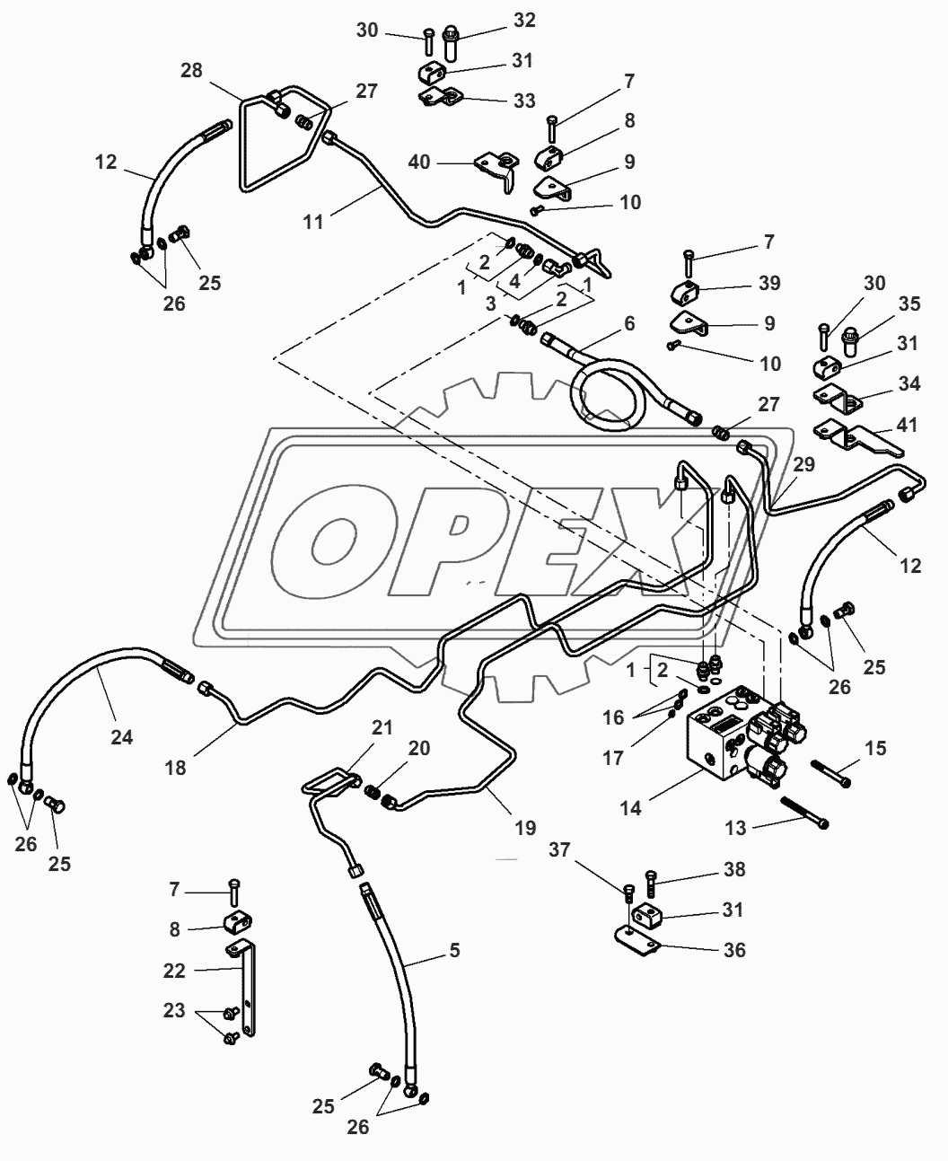 Cab Suspension Hydraulic Lines