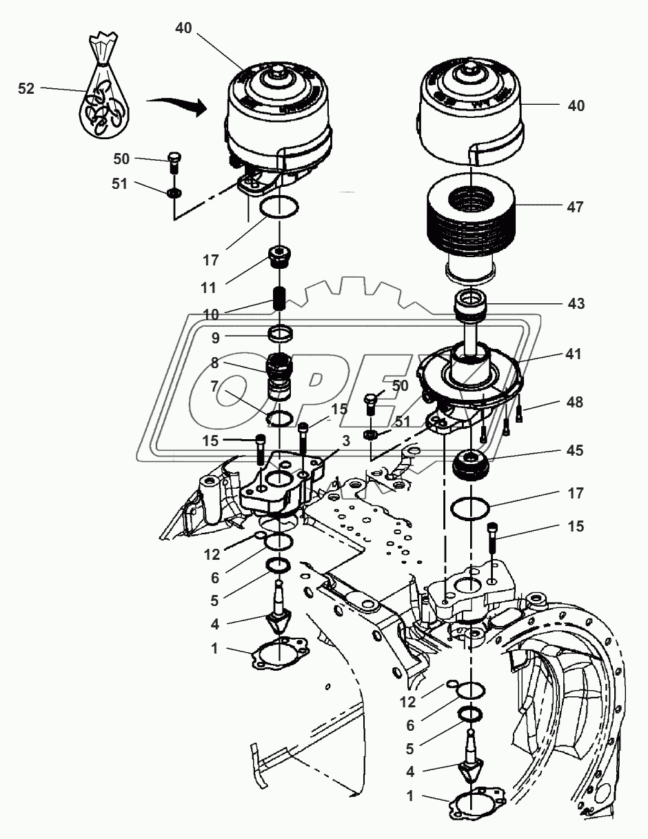 Hydraulic Brake Assy - FROM No 903/5308 - UP TO No 903/5553