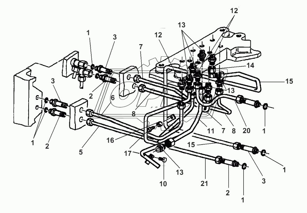 Hydraulic Valve Block - Hydraulic Lines