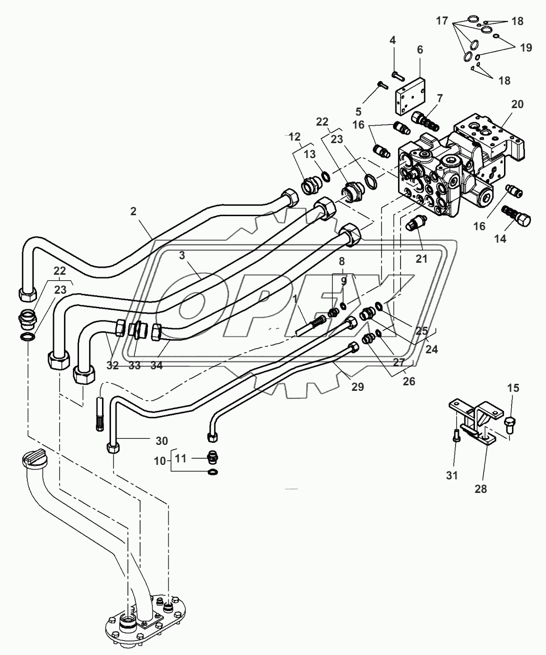 Auxiliary Hydraulics - Without Trailer Braking