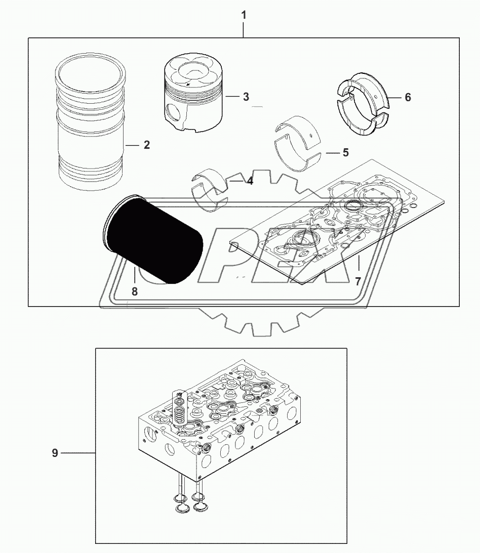 Engine Repair Kits - Piston- Cylinder Head With Valves