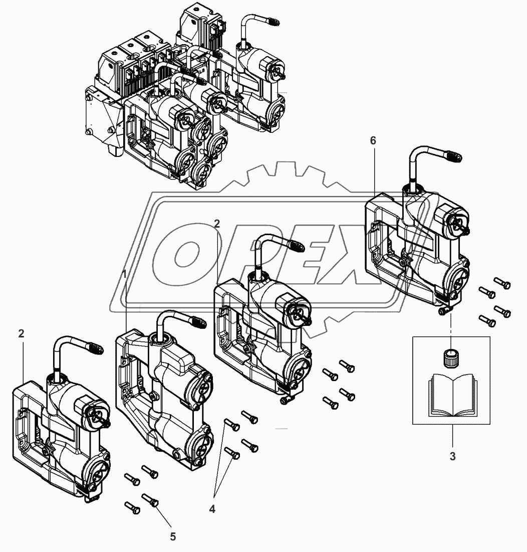 Hydraulic Coupling - 4 DISTRIBUTORS ELECTRODYNAMIQUE