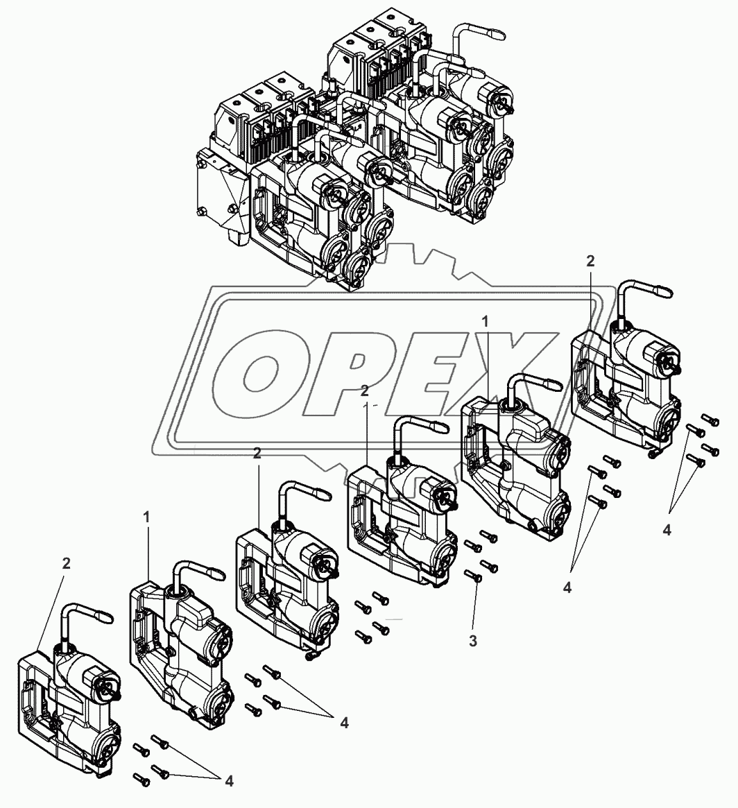 Hydraulic Coupling - 6 DISTRIBUTORS ELECTRODYNAMIQUE