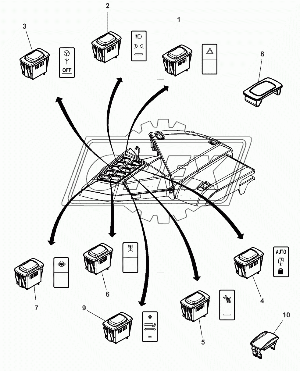 Side Console Switches