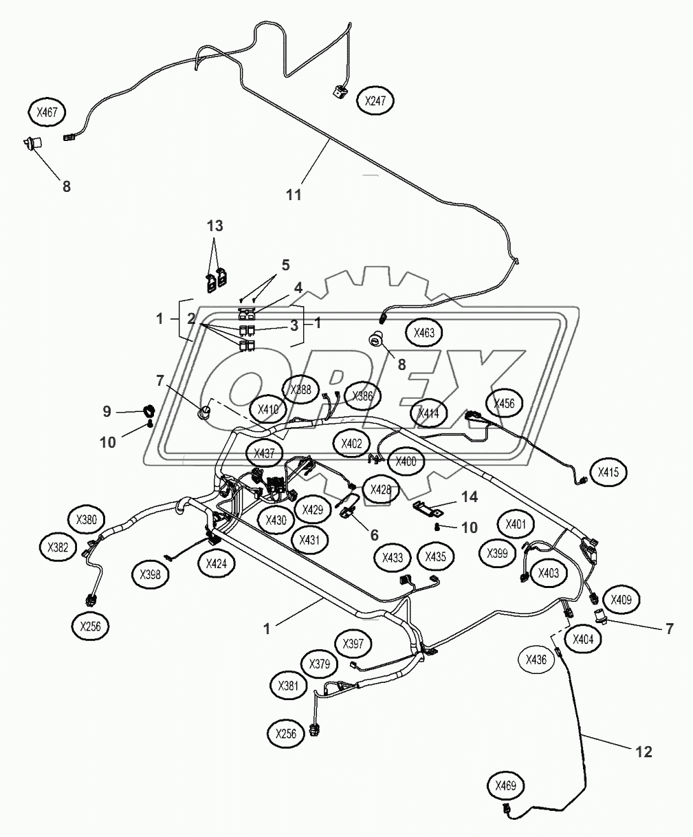 Roof Harness - Manual Air Conditioner 2