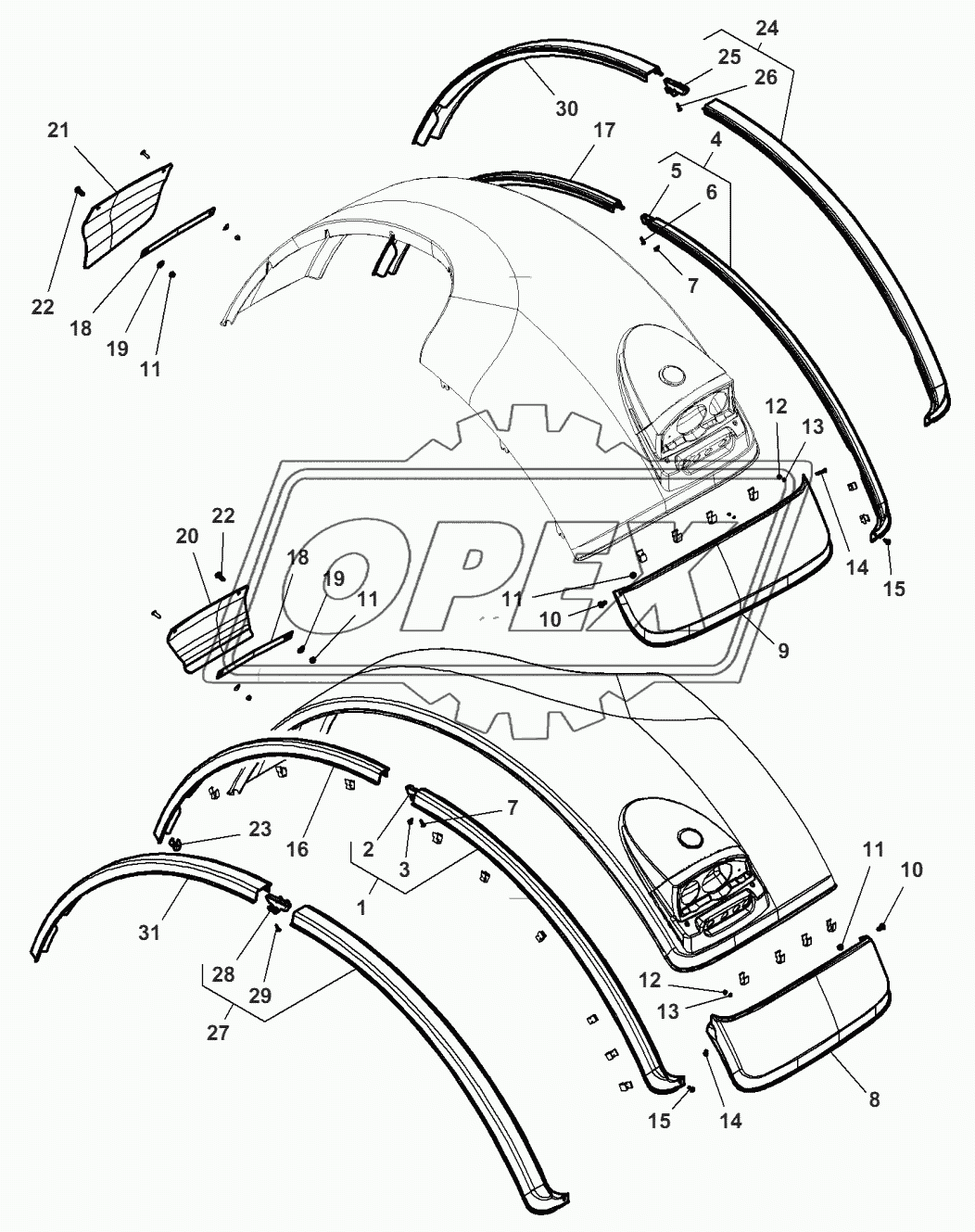 Tractor Cab - Fenders - Fenders Extension