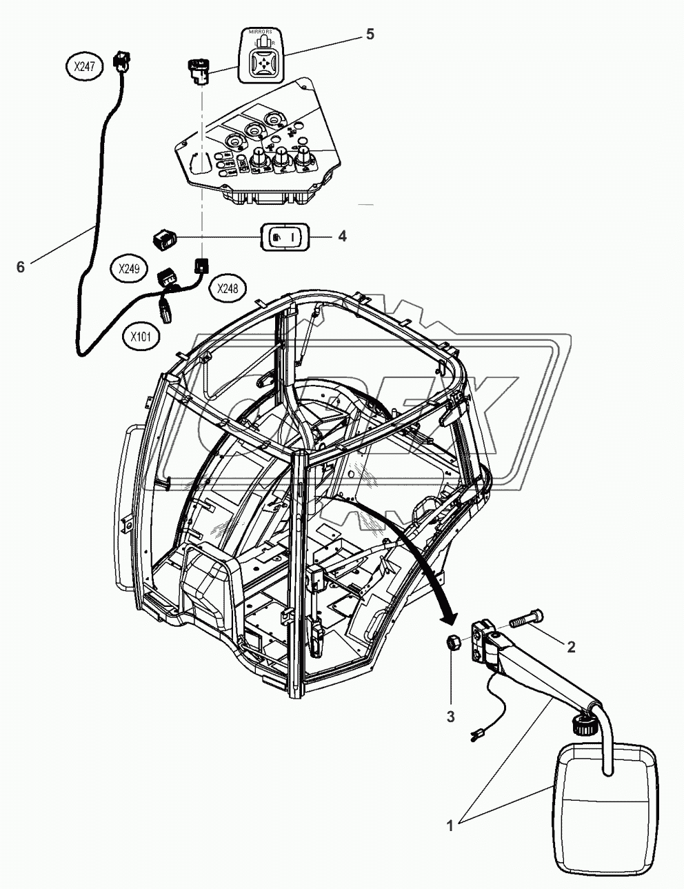 Electric Control Rear Reflecting Miror