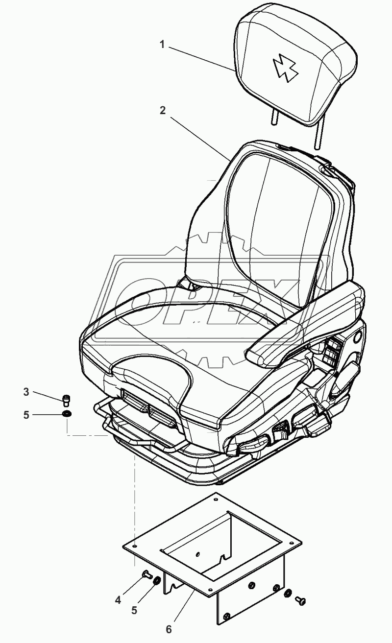 Seat - AIR PRESSURE SEAT WITH AUTOMATIC ADJUSTMENT