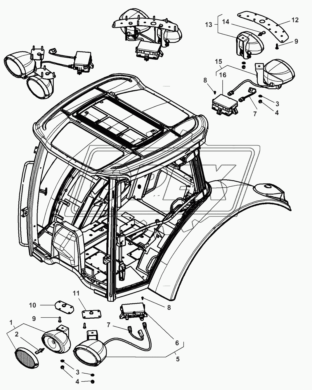 Working Light - XENON - Standard Roof