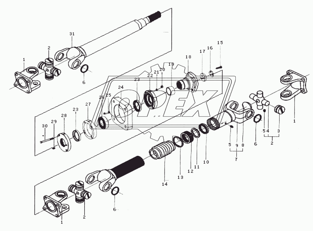 540F.3.1 Передний передающий вал