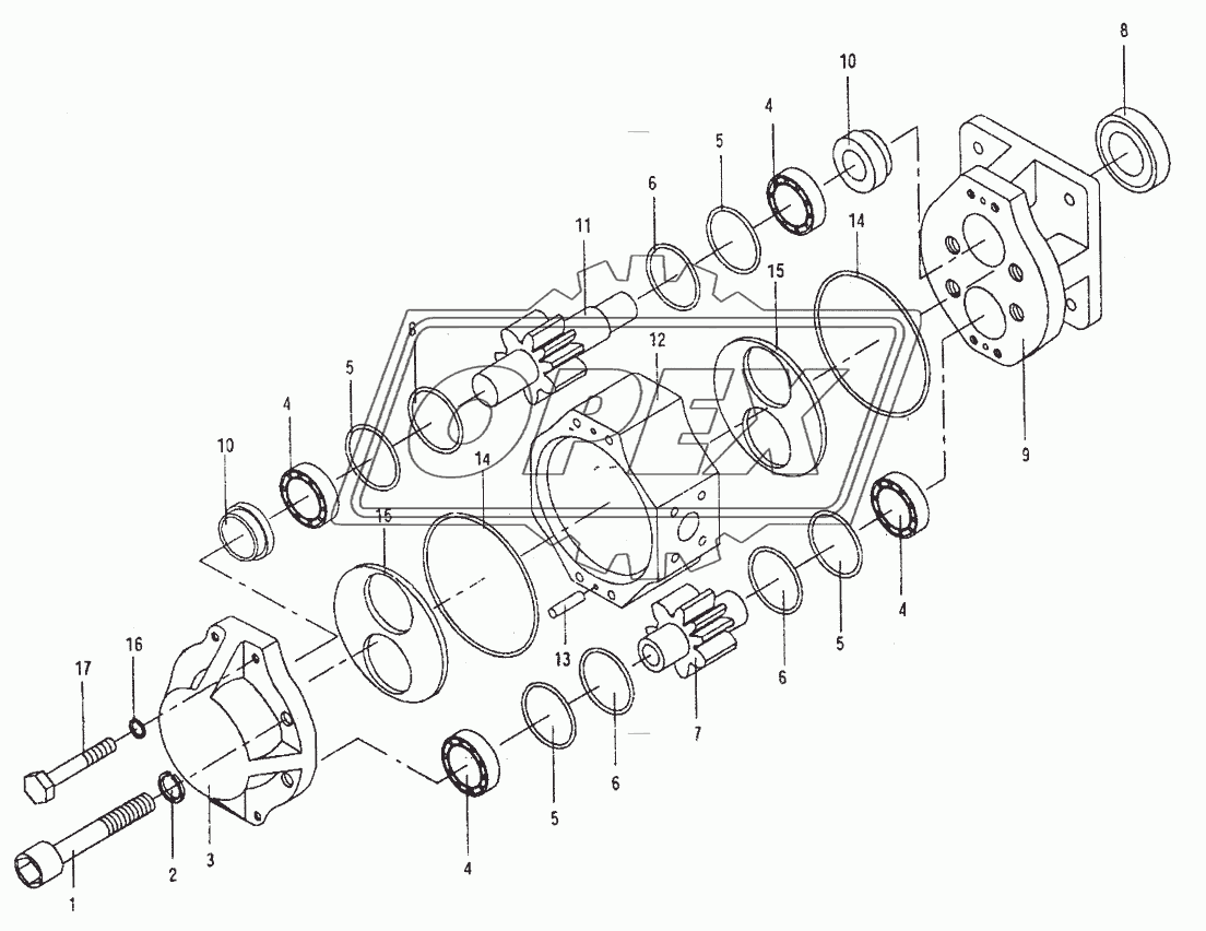 P7200-F160 Шестеренный насос