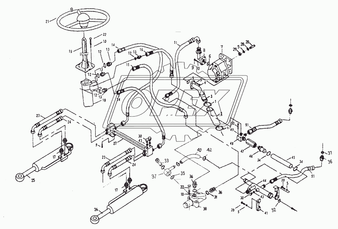 LW560F.7.2 Гидравлическая система рулевого управления