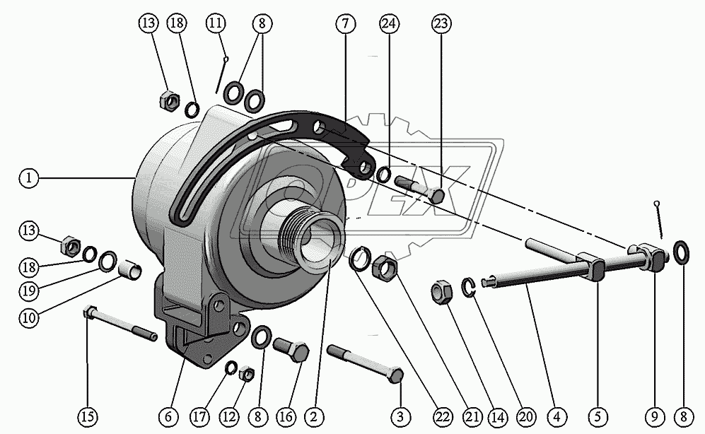 Установка генератора.