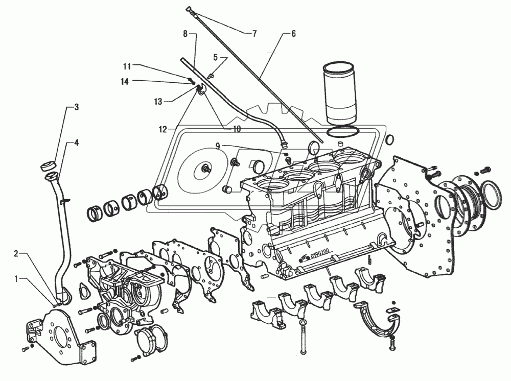 Блок цилиндров. Установка маслозаливной горловины