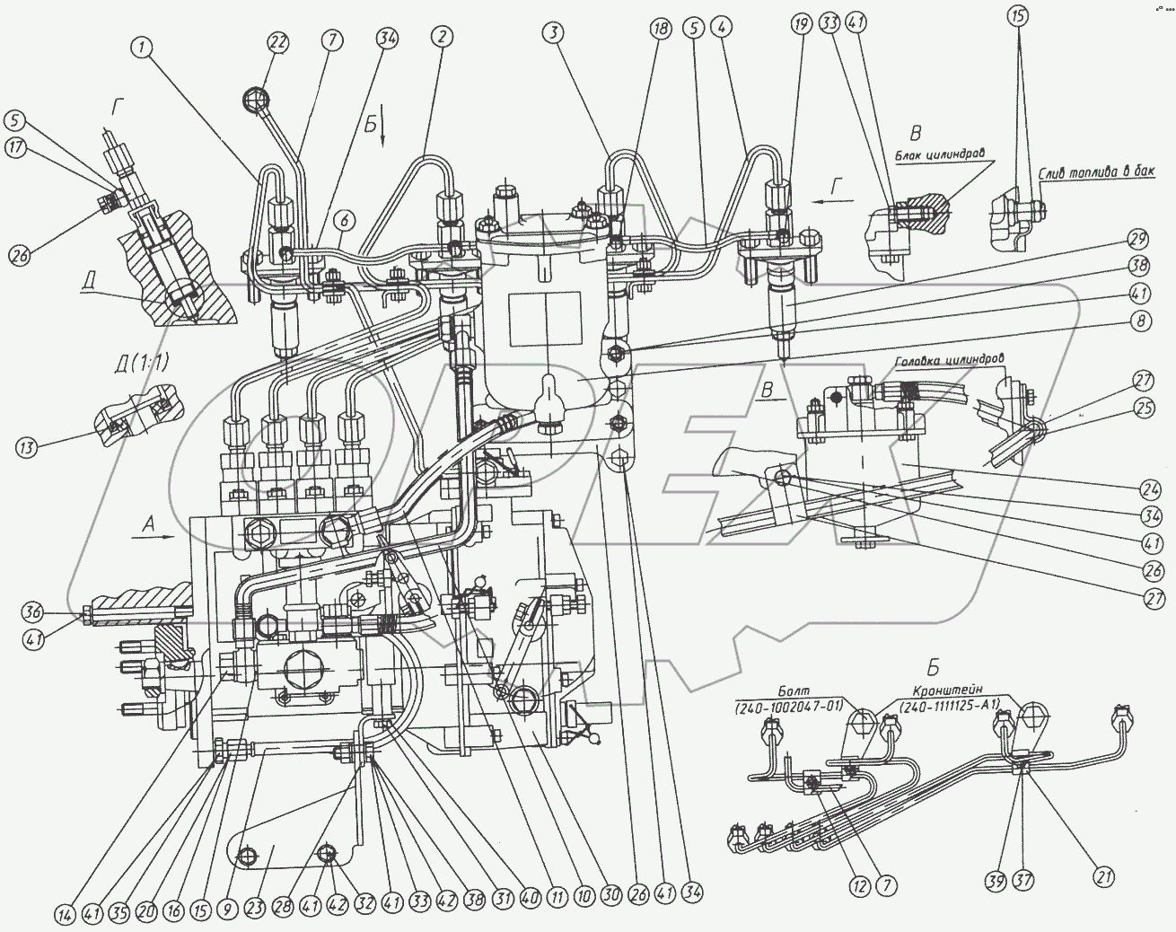  Топливные трубопроводы и установка топливной аппаратуры