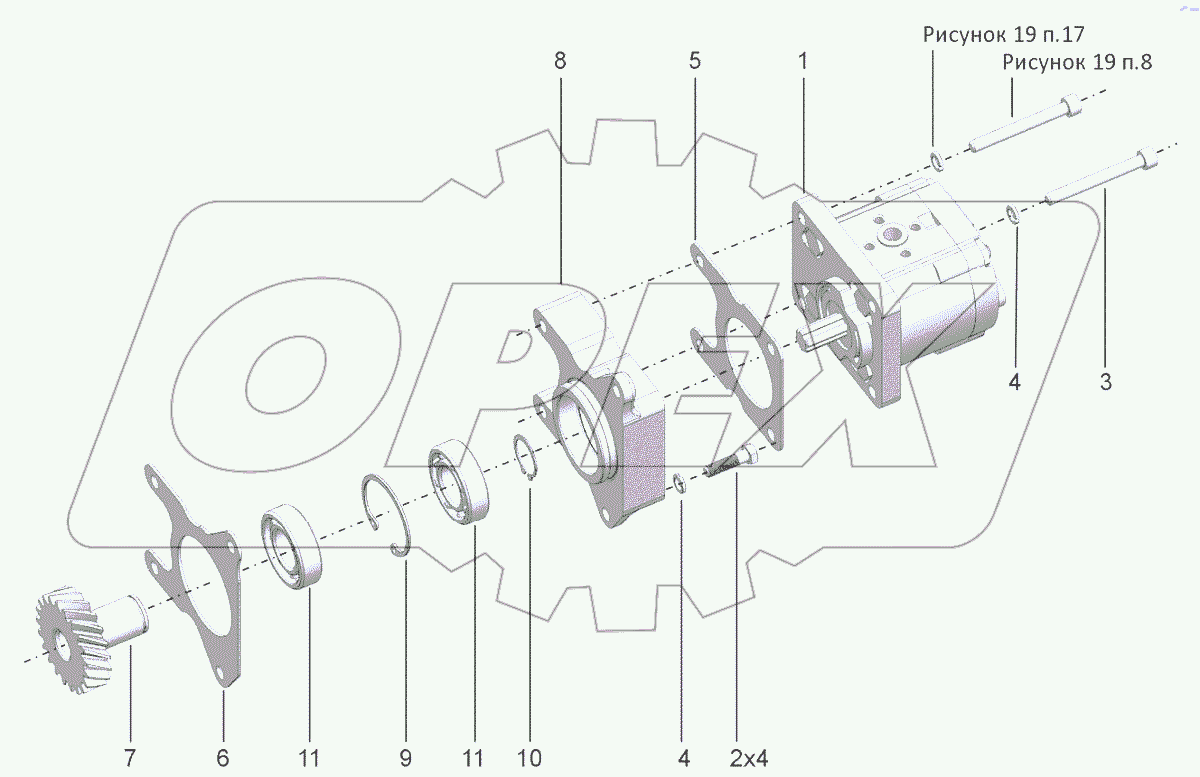  Установка насоса рулевого управления