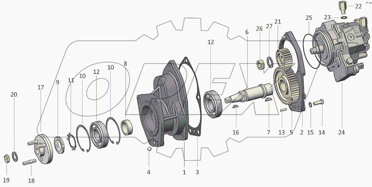  Топливный насос. Редуктор