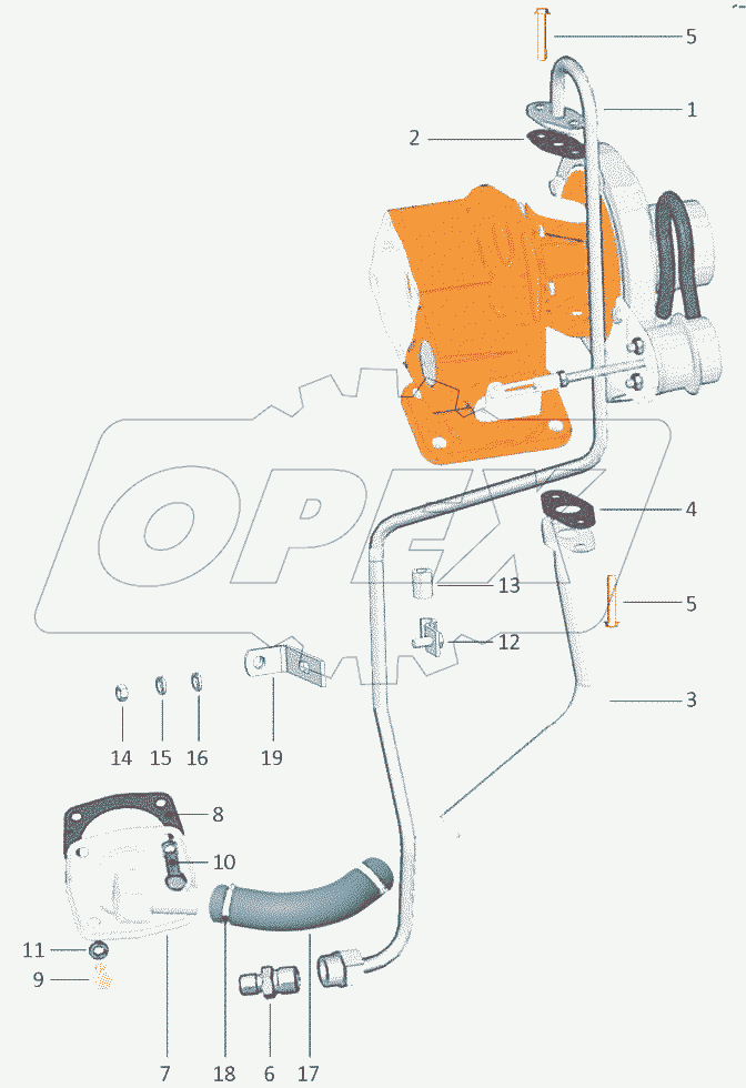  Маслопроводы турбокомпрессора