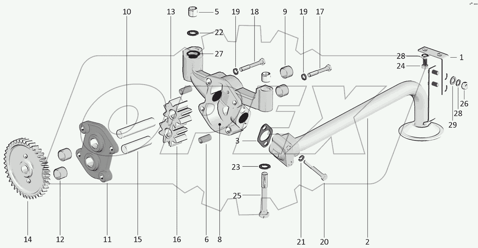  Установка насоса масляного