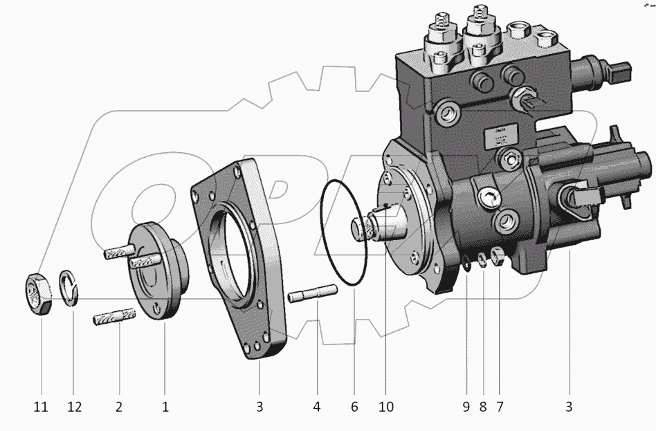  Топливный насос с фланцем
