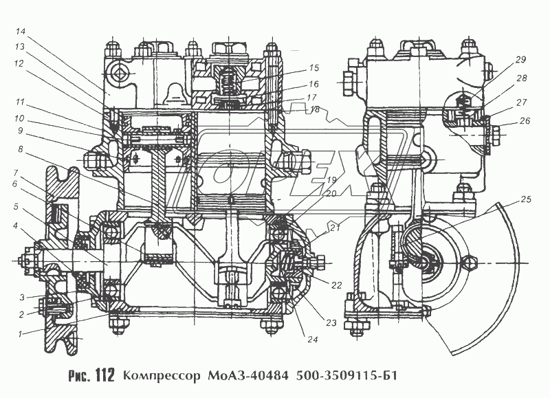 Компрессор МоАЗ-40484 500-3509115-Б1