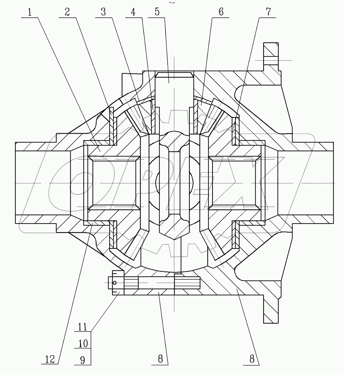  Дифференциал переднего моста