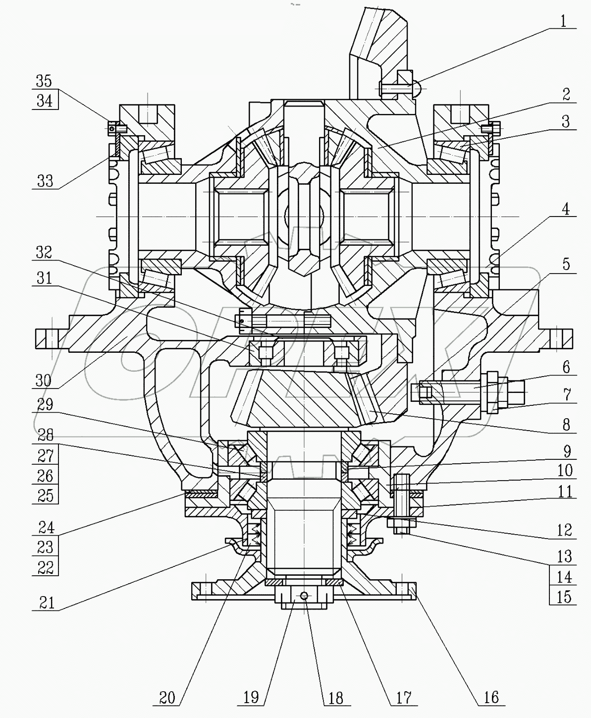  Редуктор заднего моста без блокировки дифференциала
